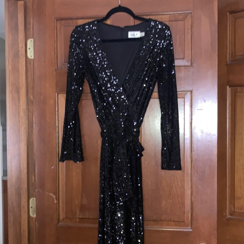 Eliza J sequin jumpsuit